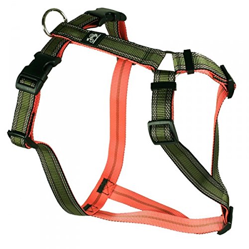 Feltmann Hundegeschirr - Soft-Nylonband, Khaki Muster, Bauchumfang 40-60 cm, 15 mm Bandbreite 40-60