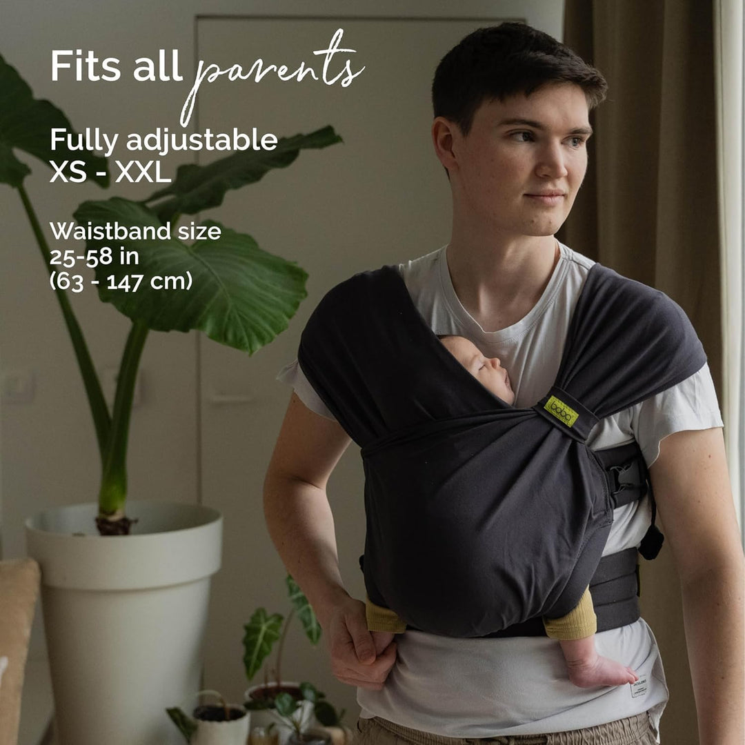 Boba Pre-Wrapped Baby Wrap Carrier with Buckle, Easy Adjust Soft Infant Baby Carrier Hybrid for Boy