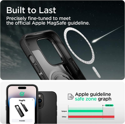 Spigen Mag Armor MagFit Hülle für iPhone 14 Pro Max für MagSafe Magnetisch Case Handyhülle -Matte Bl