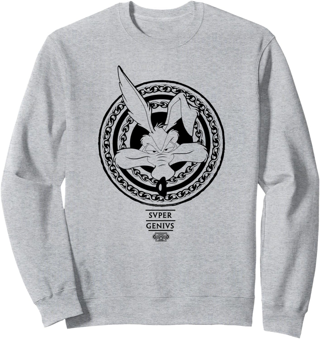 Looney Tunes Wile E Svper Genivs Black Sweatshirt