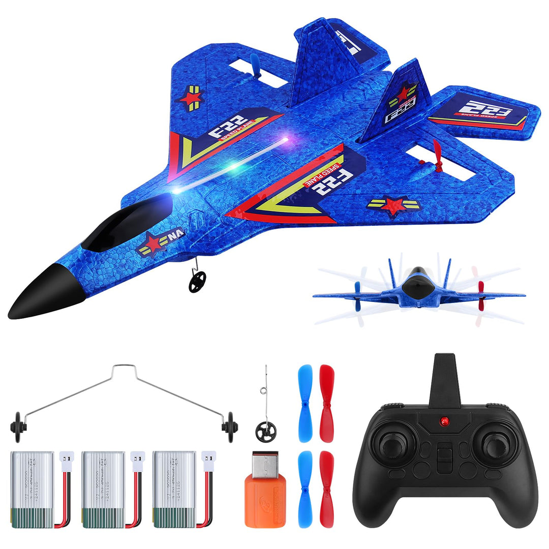 Henakmsl RC Flugzeug 3CH Ferngesteuerter Kämpfer 2.4GHz RC Flugzeug RTF für Anfänger, Kinder und Erw