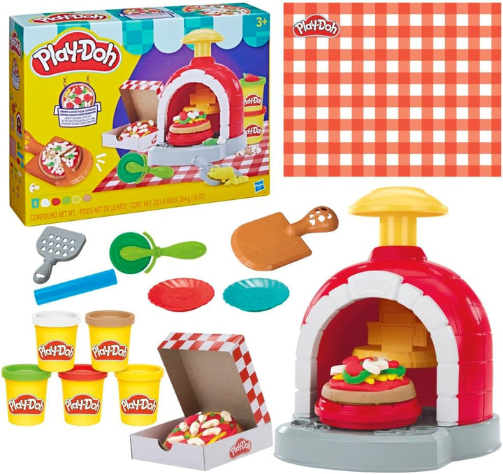 Play-Doh Bunte Pizzeria Spielset, 8 Accessoires &amp; 5 Farben, Kinderspiel-Lebensmittel &amp; Kochspielzeug