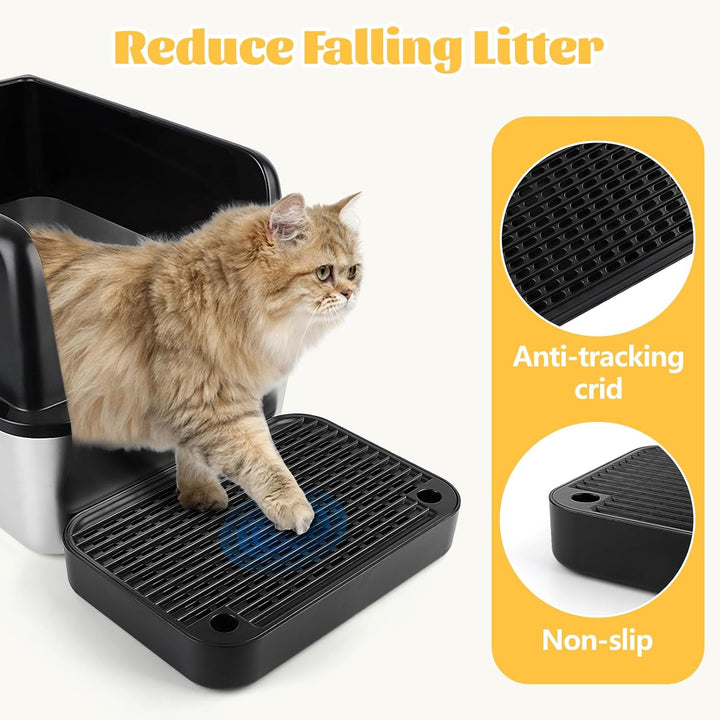Katzenstreu Rampe, Katzentreppe/Katzentoilettenrampe/Katzenfänger Litter Trapper mit Filterfunktion,