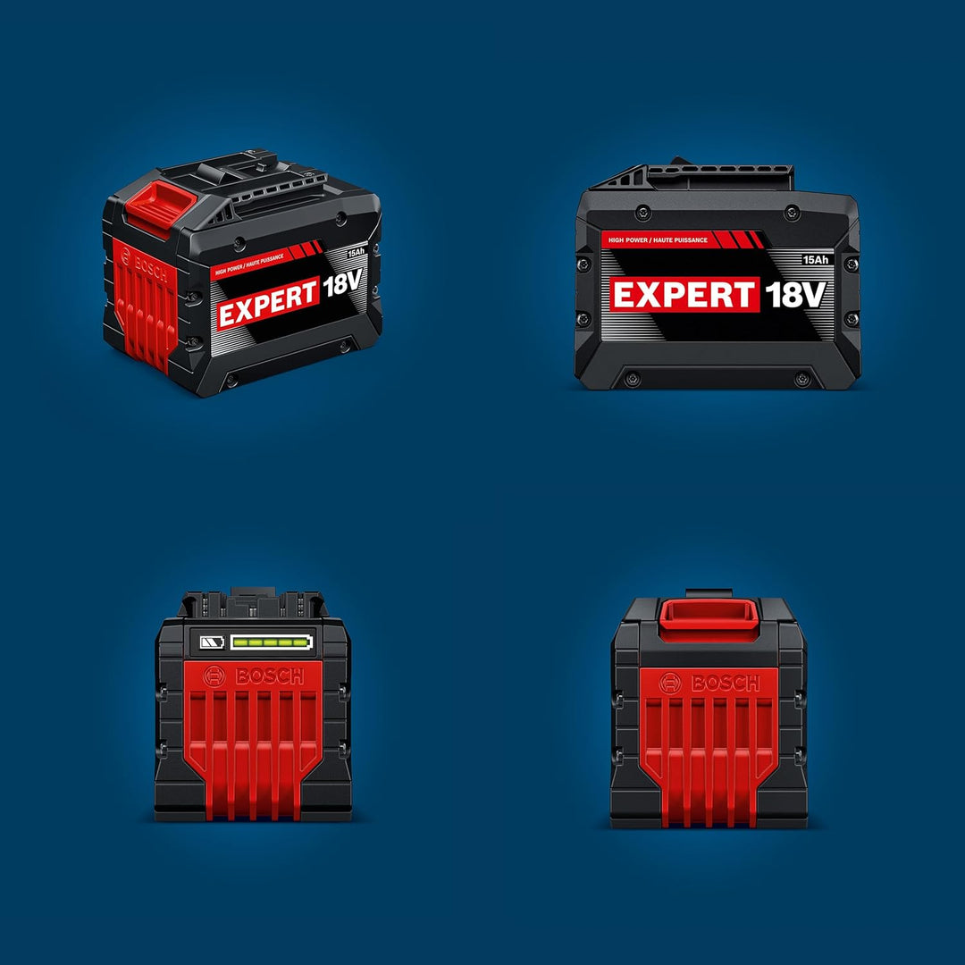 Bosch EXPERT 18V System Hochleistungs-Starter-Set: 2x EXBA18V-150 + 1x ultraschnelles Ladegerät EXAL