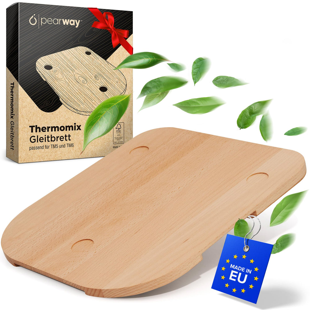 Gleitbrett für Thermomix TM6 &amp; TM5 | Premium Thermomix Gleitbrett aus FSC HOLZ MADE IN EU | leicht g