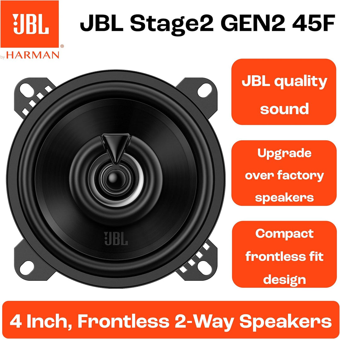JBL Stage2 GEN2 45F Koaxial Lautsprecher Auto 100mm (4 Zoll): von Harman Kardon Car HiFi mit 40W RMS