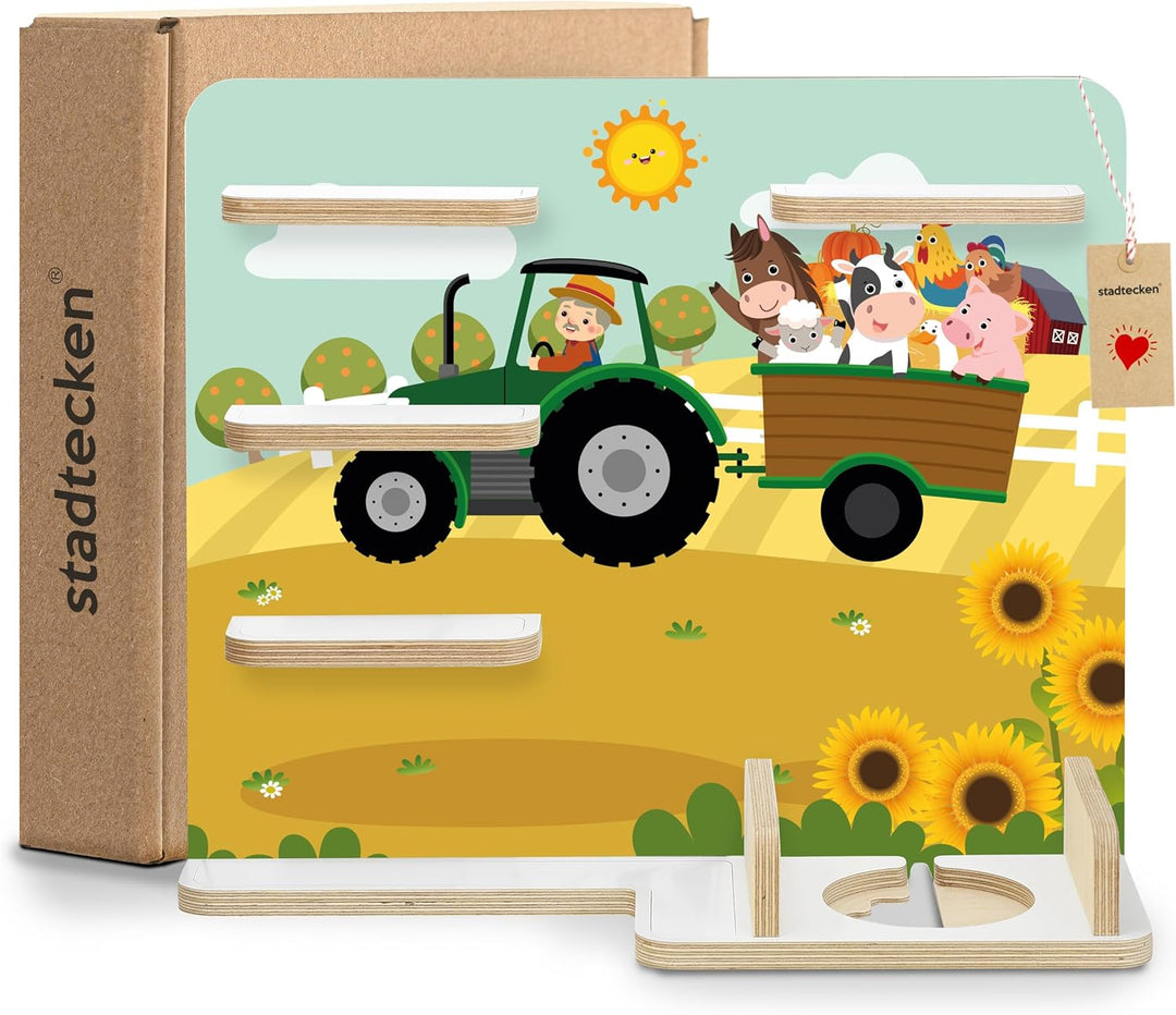 stadtecken® Kinder Regal für Musikbox I Geeignet für die Toniebox und ca. 35 Tonies I Perfekte Audbe