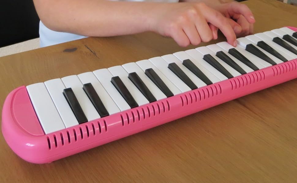 keepdrum Melodica Pink 37 Tasten mit Tasche
