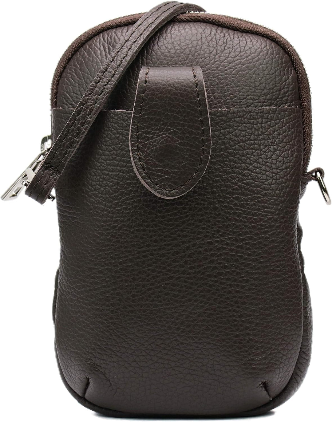 SH Leder Damen Umhängetasche Handytasche Multifunktion Geldbörse Beutel aus Echtleder Verstellbar Sc