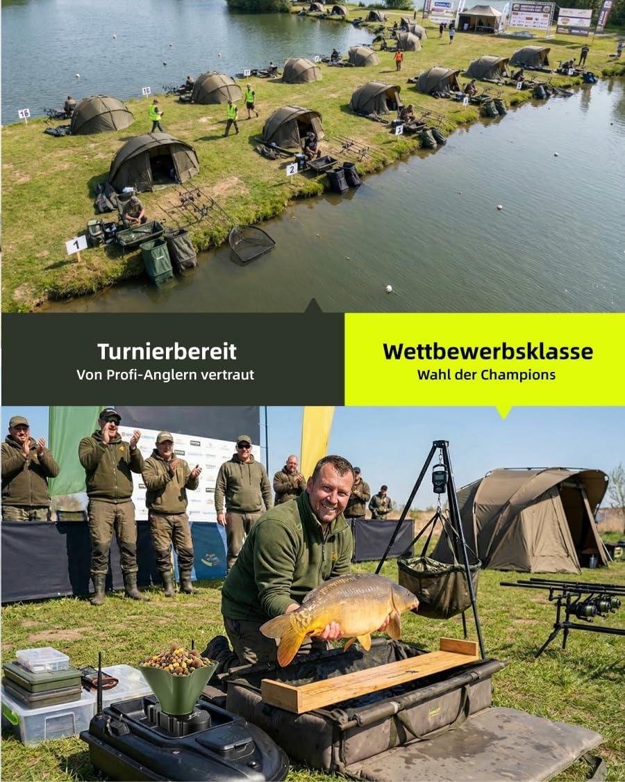 Rotierender Köderverteiler für Köderboote, Streureichweite 8 m, Zubehör für das Karpfenangeln, schne