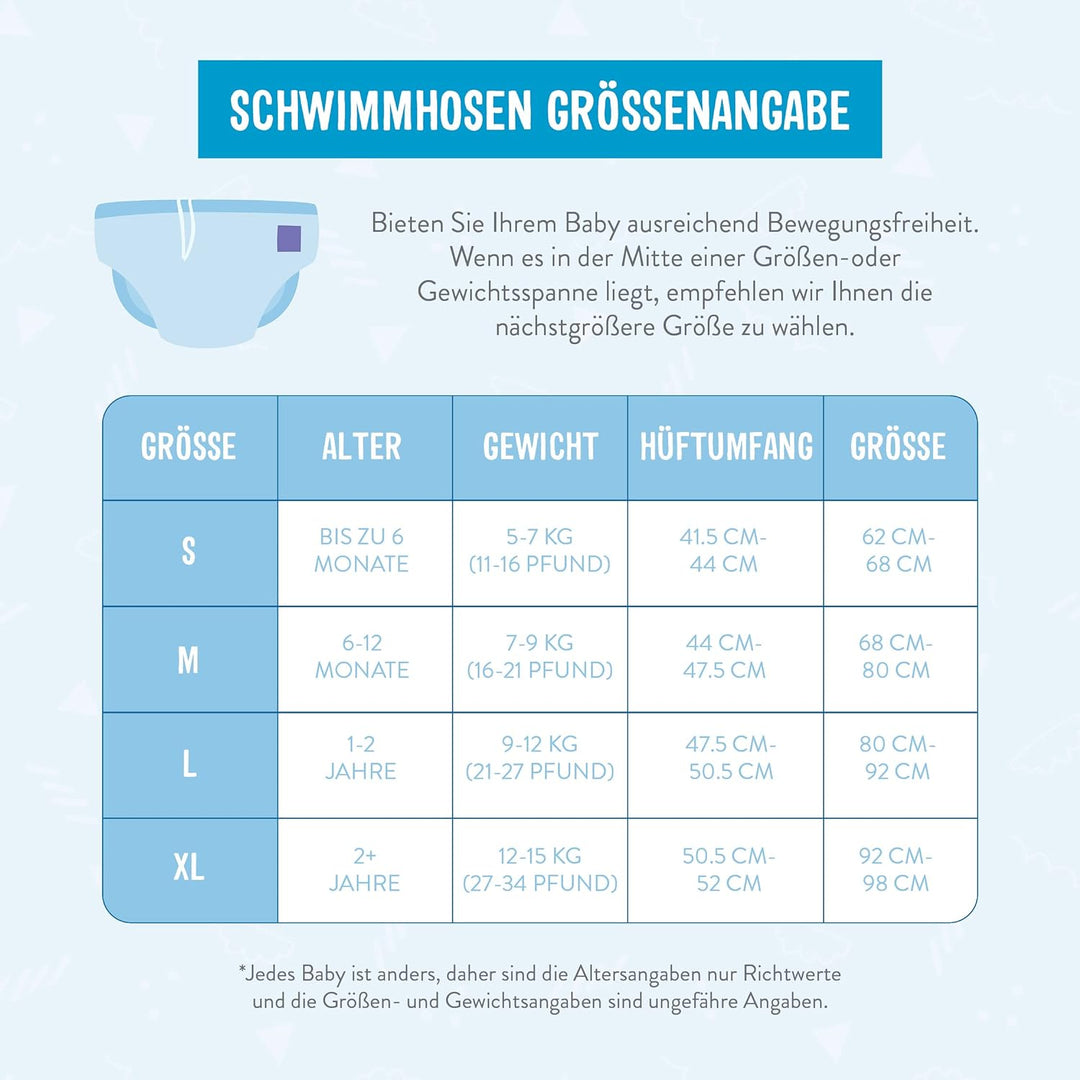 Bambino Mio, revolutionäre wiederverwendbare Schwimmwindel für Babys und Kleinkinder, Jungen und Mäd