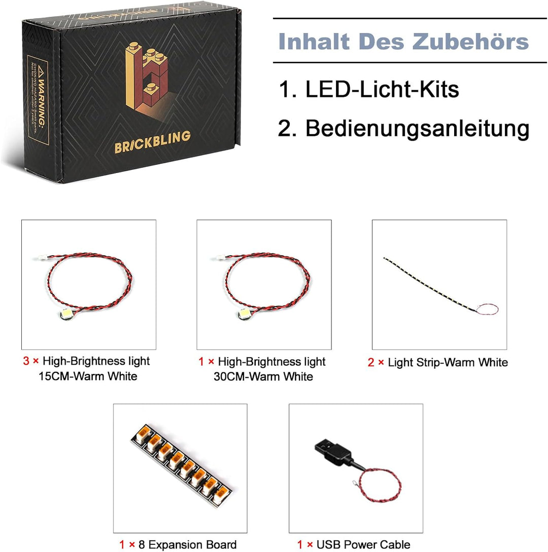 BrickBling Led Licht Set Kompatibel mit Lego 31162 Cute Bunny (Kein Modell), Dekorationsbeleuchtungs