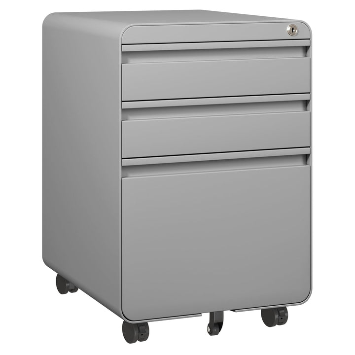 Dripex Metall Rollcontainer Stahl Rollcontainer mit 3 Schubladen oder 2 Schubladen, Abschliessbarer