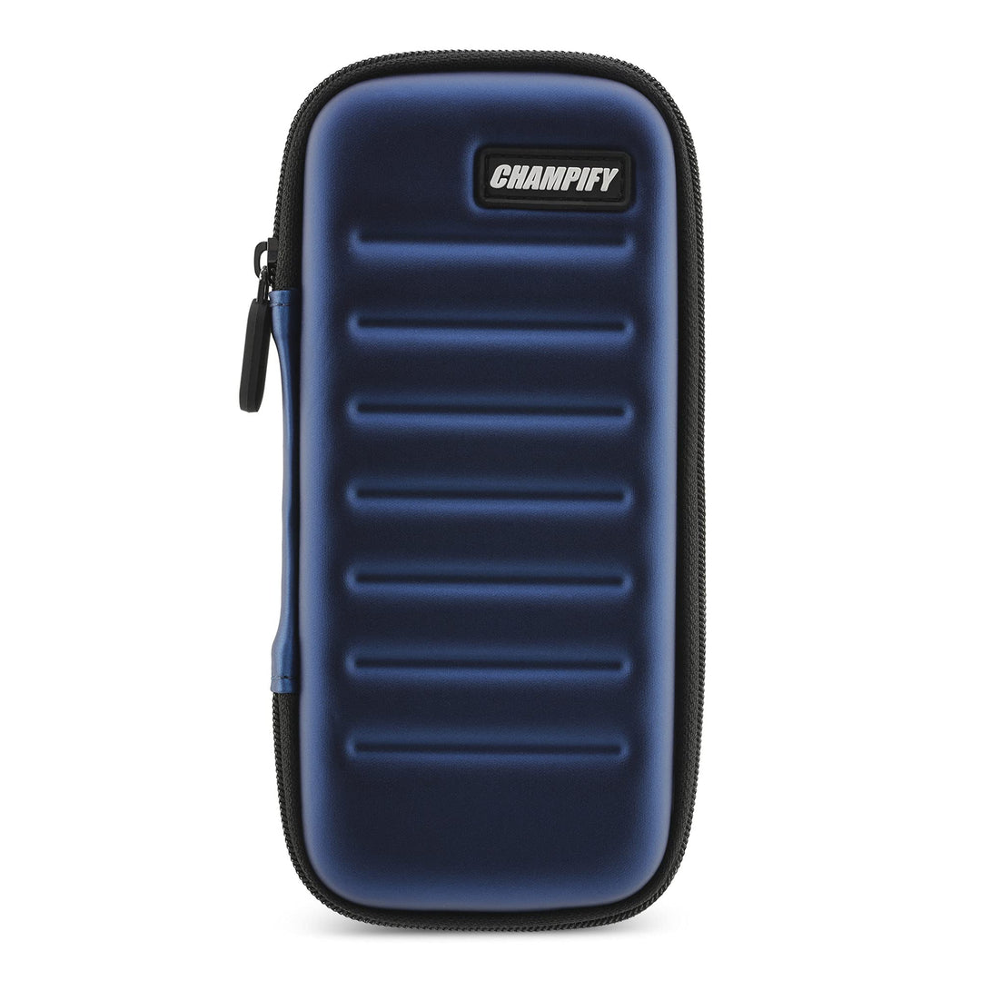 Champify® Darttasche blau mit Haltesystem gegen Verrutschen der Dartpfeile | Hard-Case zum Schutz fü