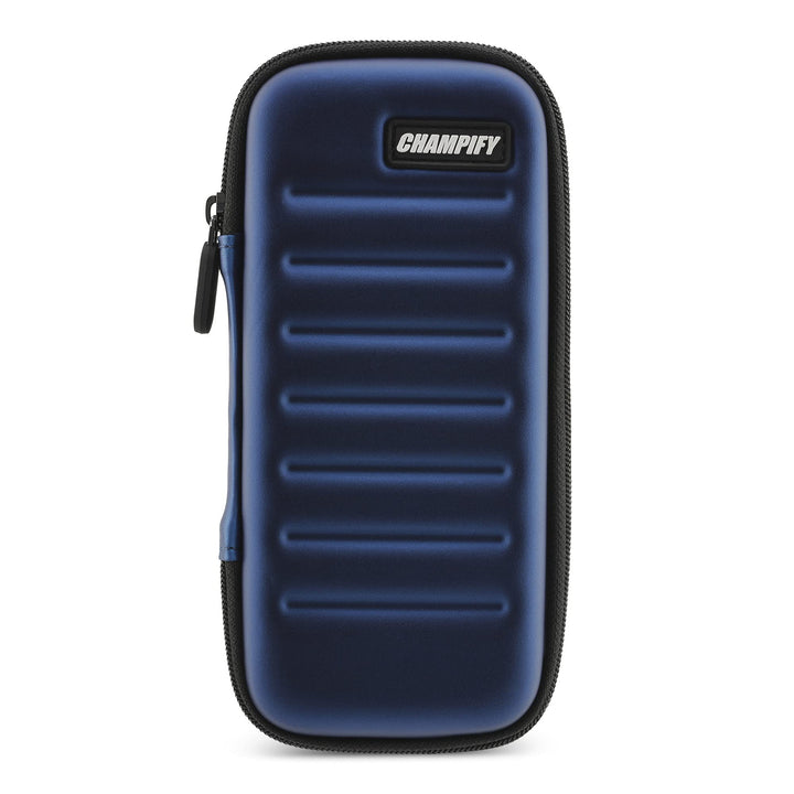 Champify® Darttasche blau mit Haltesystem gegen Verrutschen der Dartpfeile | Hard-Case zum Schutz fü