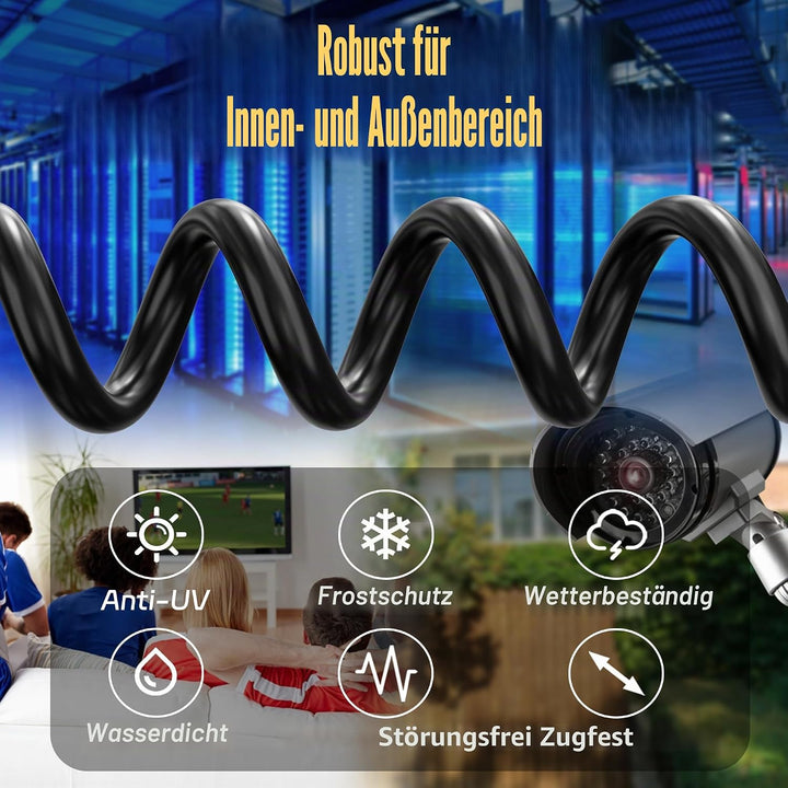 Soibke Lan Kabel 50 Meter Cat 6, Netzwerkkabel 50m Outdoor, EthernetKabel High Speed InternetKabel A