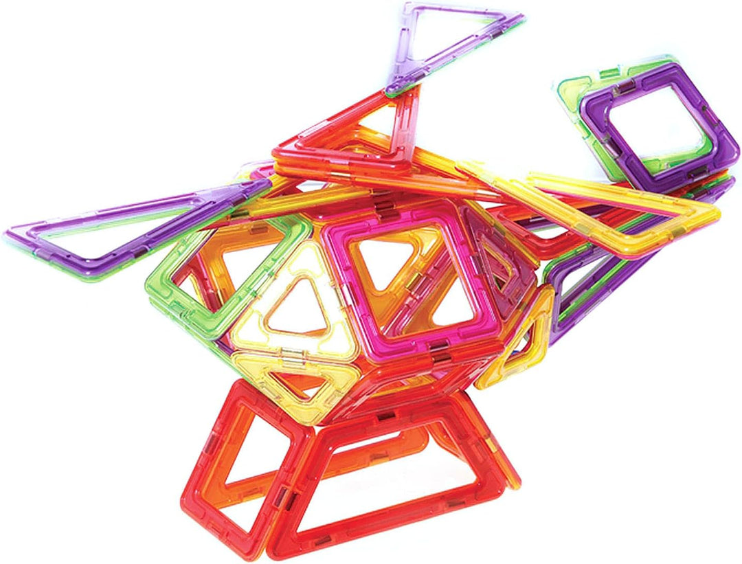 MAGNIKON Magnetische Bausteine Der Baumeister, Magnetbau-Set 118-teilig - Montessori Spielzeug ab 3