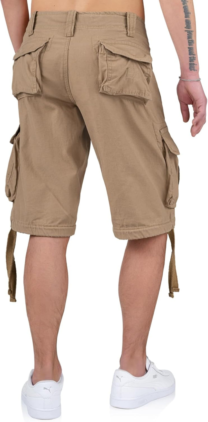 Surplus Raw Vintage Airborne Vintage Herren Cargo Shorts S Beige, S Beige