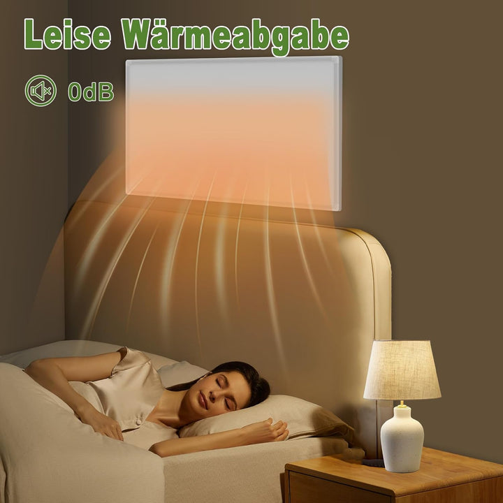 Behagliche Infrarotheizung 300 Watt, Infrarotheizung Wandmontage mit bis zu 120 °C für 1–8 m², Elekt