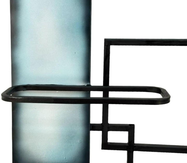 DanDiBo Weinregal Wand Metall Schwarz 8 Flaschen Schmal 96618 Design Flaschenregal Modern Weinstände