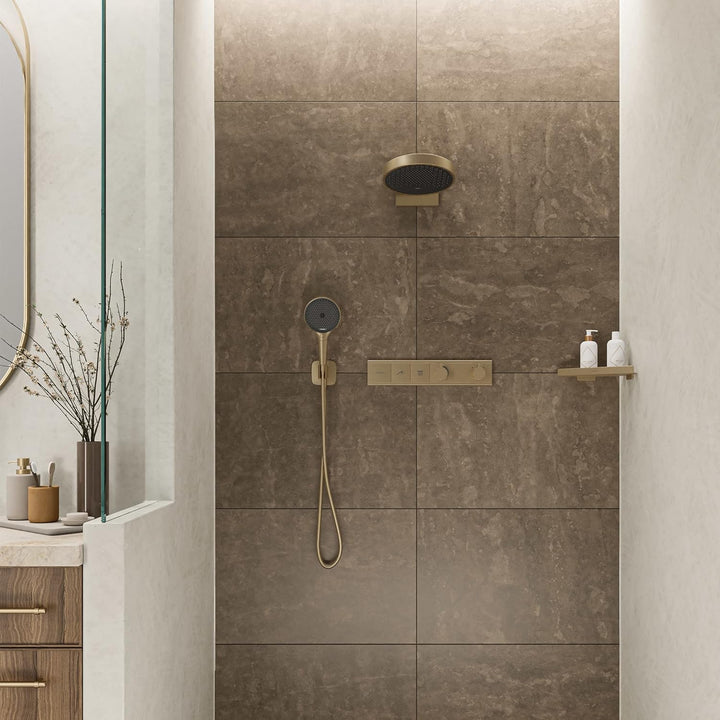 hansgrohe Wandanschluss mit Duschkopfhalterung FixFit Q, Brushed Bronze