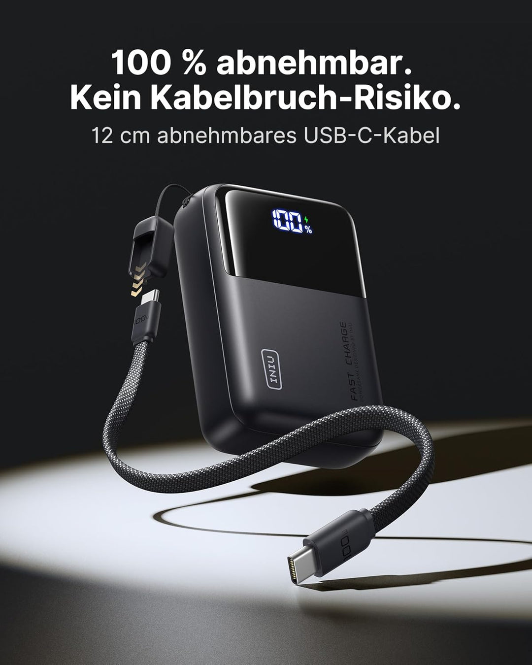 INIU Power Bank, 100W 25000mAh Powerbank Klein Aber Stark Phone & Laptop Externe Handyakkus USB C In