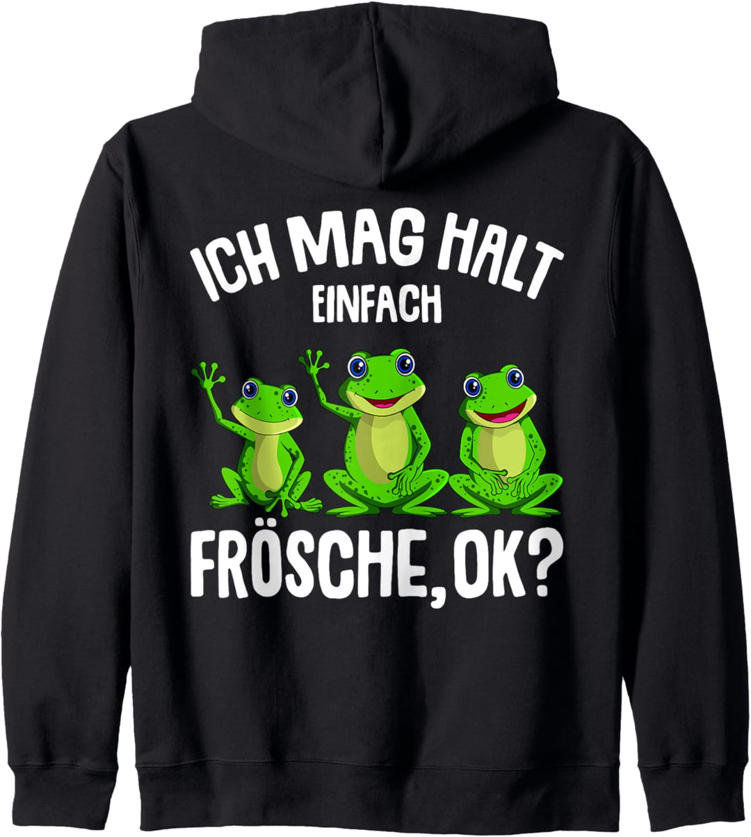 Frosch Ich mag halt Frösche Damen Mädchen Kinder Kapuzenjacke