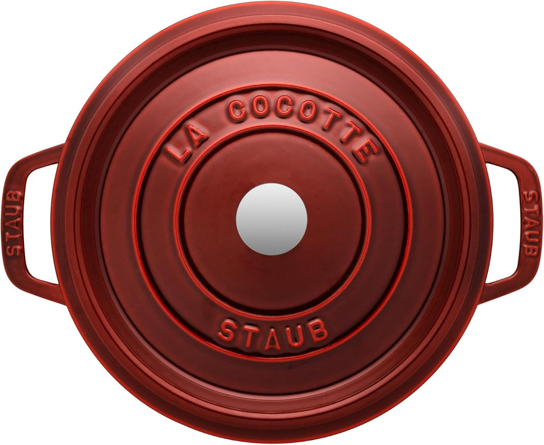 STAUB Cocotte, Gusseisen Bräter mit Deckel, 28 cm, 6,7 L, Rund, Alle Herdarten inkl Induktion, Made