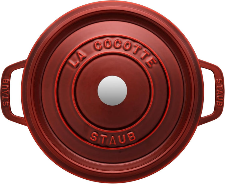 STAUB Cocotte, Gusseisen Bräter mit Deckel, 28 cm, 6,7 L, Rund, Alle Herdarten inkl Induktion, Made