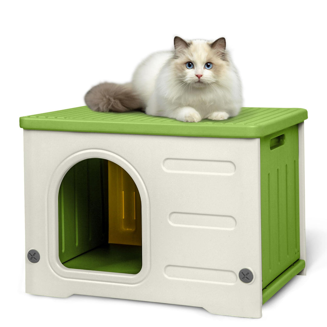 Kunststoff Katzenhaus Outdoor Indoor Gebrauch, Katzenhaus Outdoor Winterfest stapelbar verwilderte K
