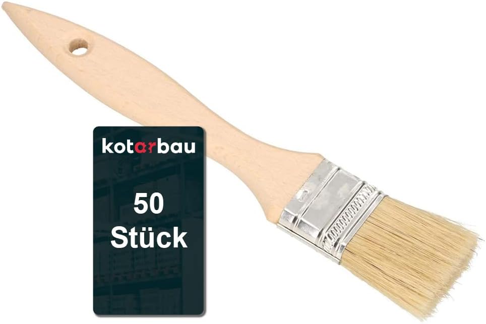 KOTARBAU Farbpinsel Mit Holzgriff Alle Grössen Flachpinsel Beizen Lasur Farben Malerpinsel Streichen