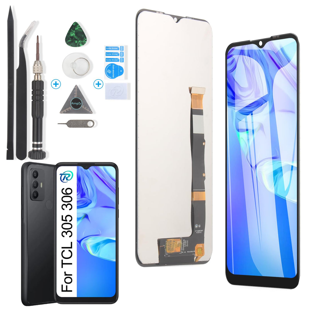 RongZy Display für TCL 305/306 6102 6102D 6102A 6102H LCD Bildschirmersatz Digitizer Touchscreen Mon