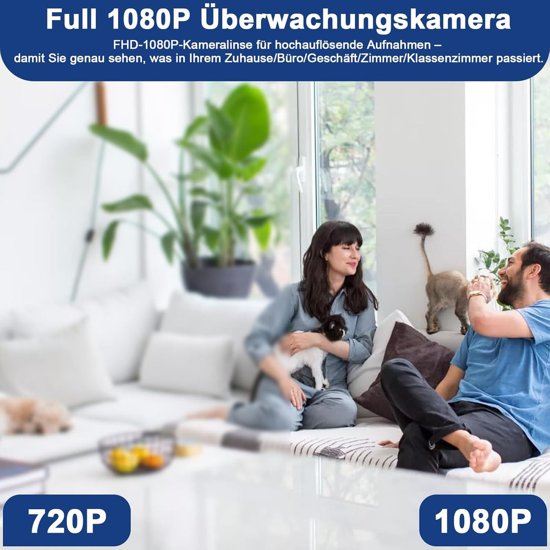 sakalaka Überwachungskamera HD 1080P Mini Kamera Videorekorder mit Bewegungserkennung und Loop-Aufze