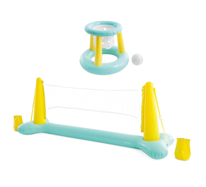 Intex Fun Goals Game - Aufblasbares Wasserballspiel (Volleyball + Basketball) 67 x 55 cm Volleyball