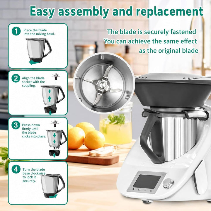 SUS420 Stahl Messer für Thеrmomix TM7,TM6,TM5,TM31,TMF Thermomix Zubehör | super hart edelstahl sus4