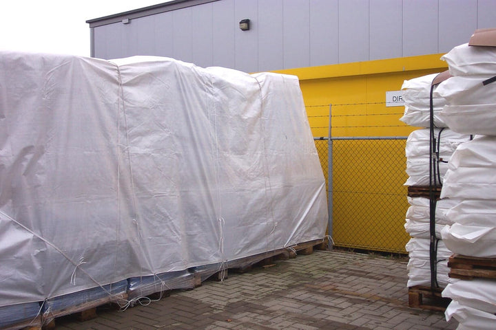 SEILFLECHTER - Bootsplane wasserdicht, 8x12m, weiss, 250 g/qm, UV-beständig, Abdeckplane mit Ösen, G