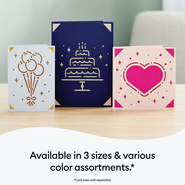 Cricut Insert Cards | Prinzessin | 12,1 cm x 12,1 cm (Cricut -Grösse S40) | 35-Pack | Zur Verwendung