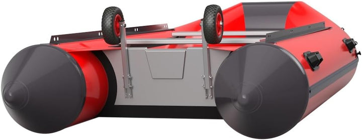 SUPROD Heckräder Slipräder Schlauchbooträder Transporträder klappbar Edelstahl ET200 schwarz/rot, sc