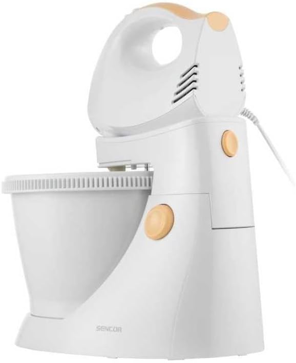 Handmixer mit Drehschale, 500 W, Weiss