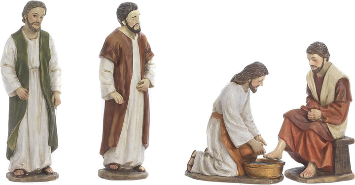 Set Statuen Krippe Ostern Via Crucis Lavendel Füsse 12,5 cm 4 Themen aus Harz