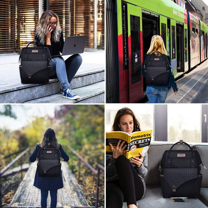 KROSER Rucksack Damen für Schule Laptop Rucksack 15,6 Zoll Schulrucksack Daypack wasserdichte für Un