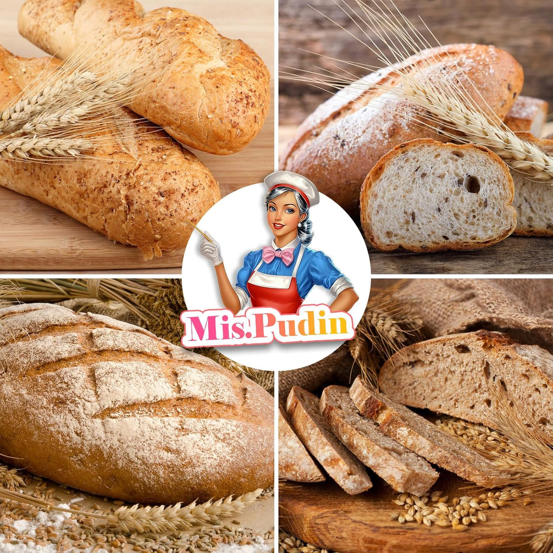 Gärkörbchen Oval 28 cm für 700g Teig, Gärkorb Rattan Set Sauerteig mit Leinentuch & Gärfolie Backen,