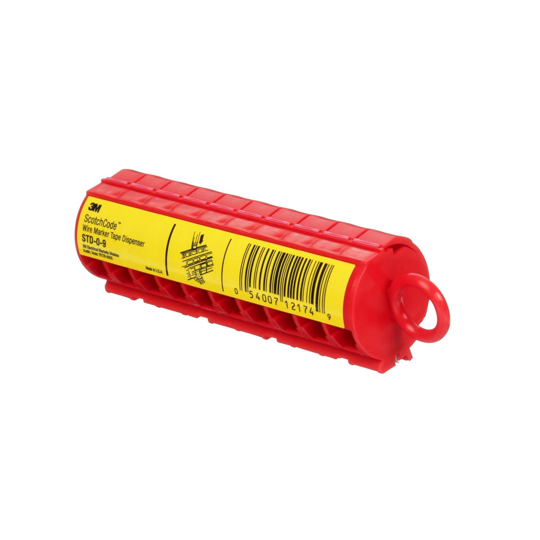 3M ScotchCode STD-0-9 Drahtmarkierungsbandabroller mit Klebeband, inklusive je 1 Rolle von 0-9 numme