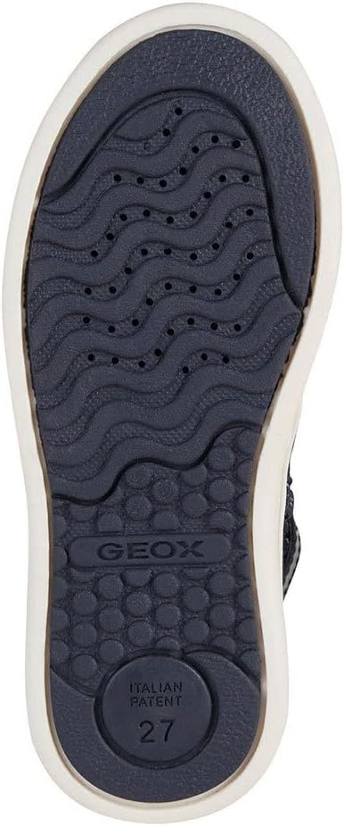 Geox Mädchen J Skylin Girl E Sneakers 34 EU Navy Platinum, 34 EU Navy Platinum