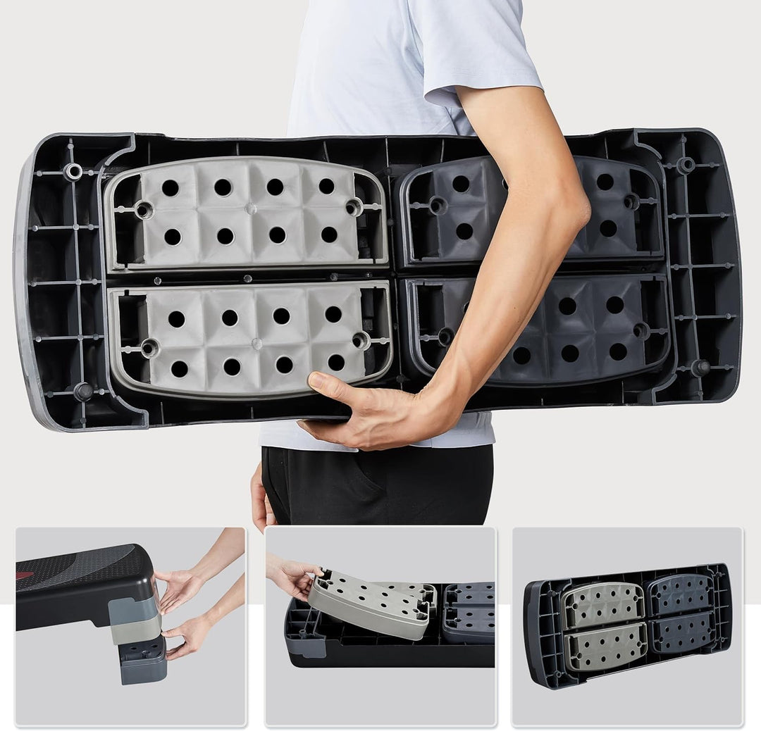 Yaheetech Stepper Aerobic Steppbrett Fitness Heimtrainingsgerät Höhenverstellbar Stepper mit 3 Stufe