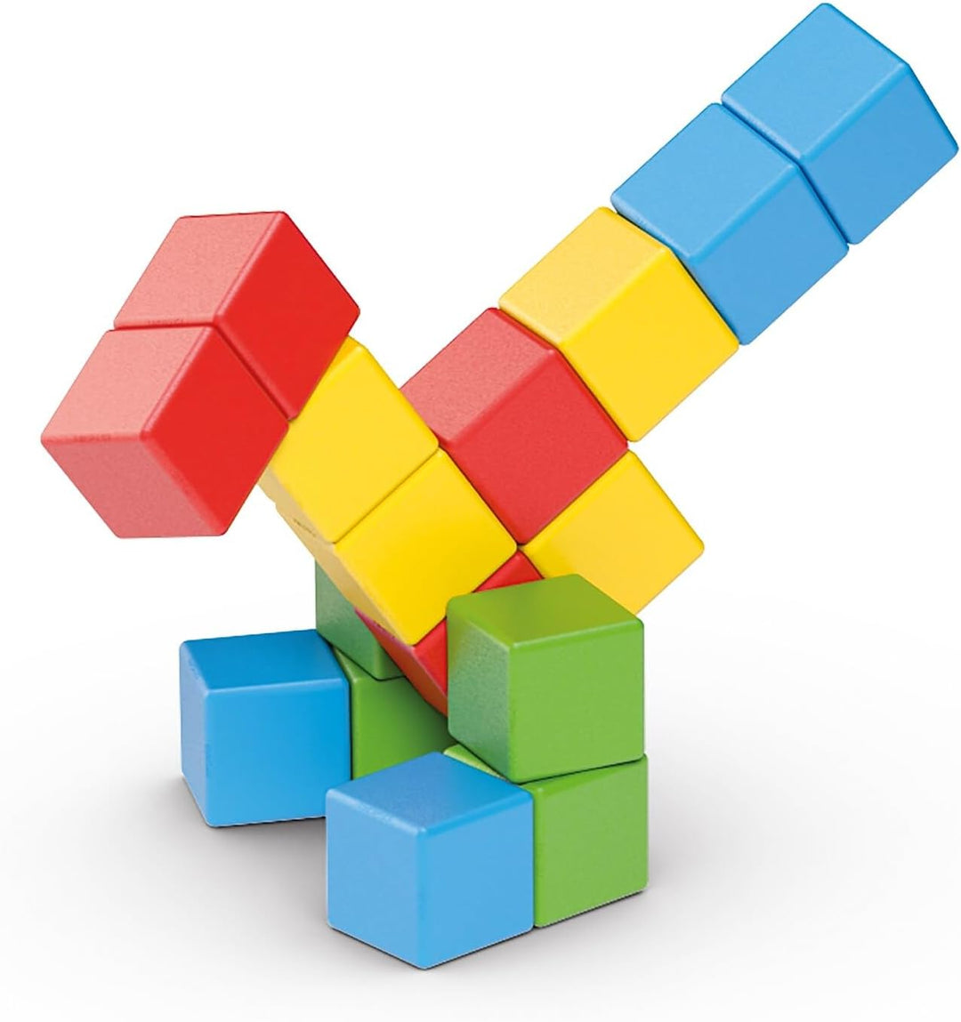 Geomag - Magicube 1+ Full Colour - Magnetic Cubes for Kids - 4 Colours - 16 Blocks – 100 Percent Rec
