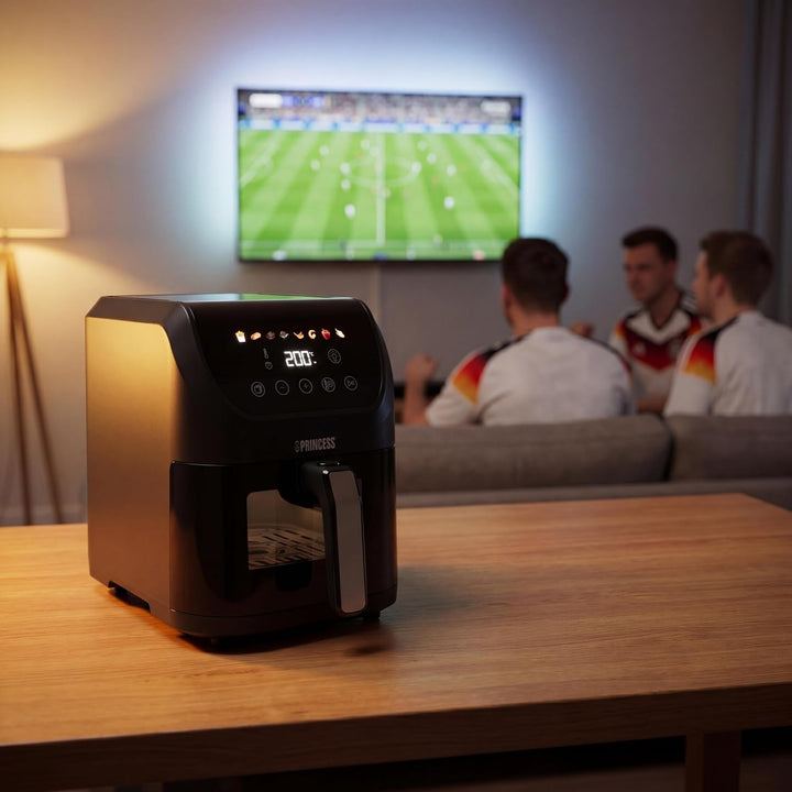 Princess SlimFry Airfryer, 8L Fassungsvermögen, 2000W, 8 Programme, Digitales Touchscreen, Einstellb