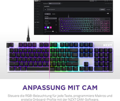 Nzxt Function - KB-1FSDE-WR - Mechanische Gaming Tastatur - MX-kompatible Hot-Swap-fähige Switches -