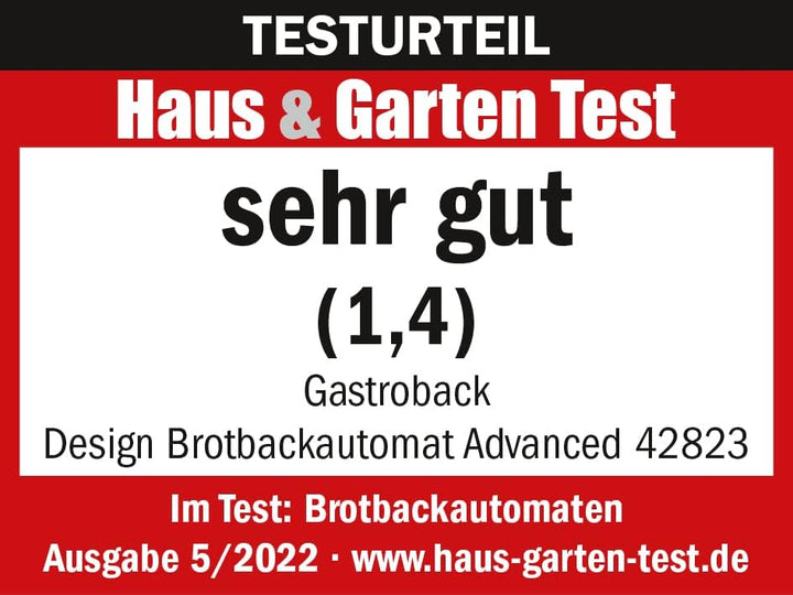 Gastroback 42823 Design Brotbackautomat Advanced, Edelstahl Brotbackmaschine 18 Programme, automatis