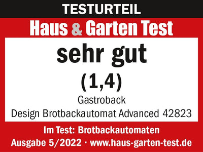 Gastroback 42823 Design Brotbackautomat Advanced, Edelstahl Brotbackmaschine 18 Programme, automatis
